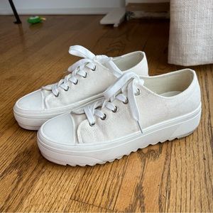 White Platform Sneakers